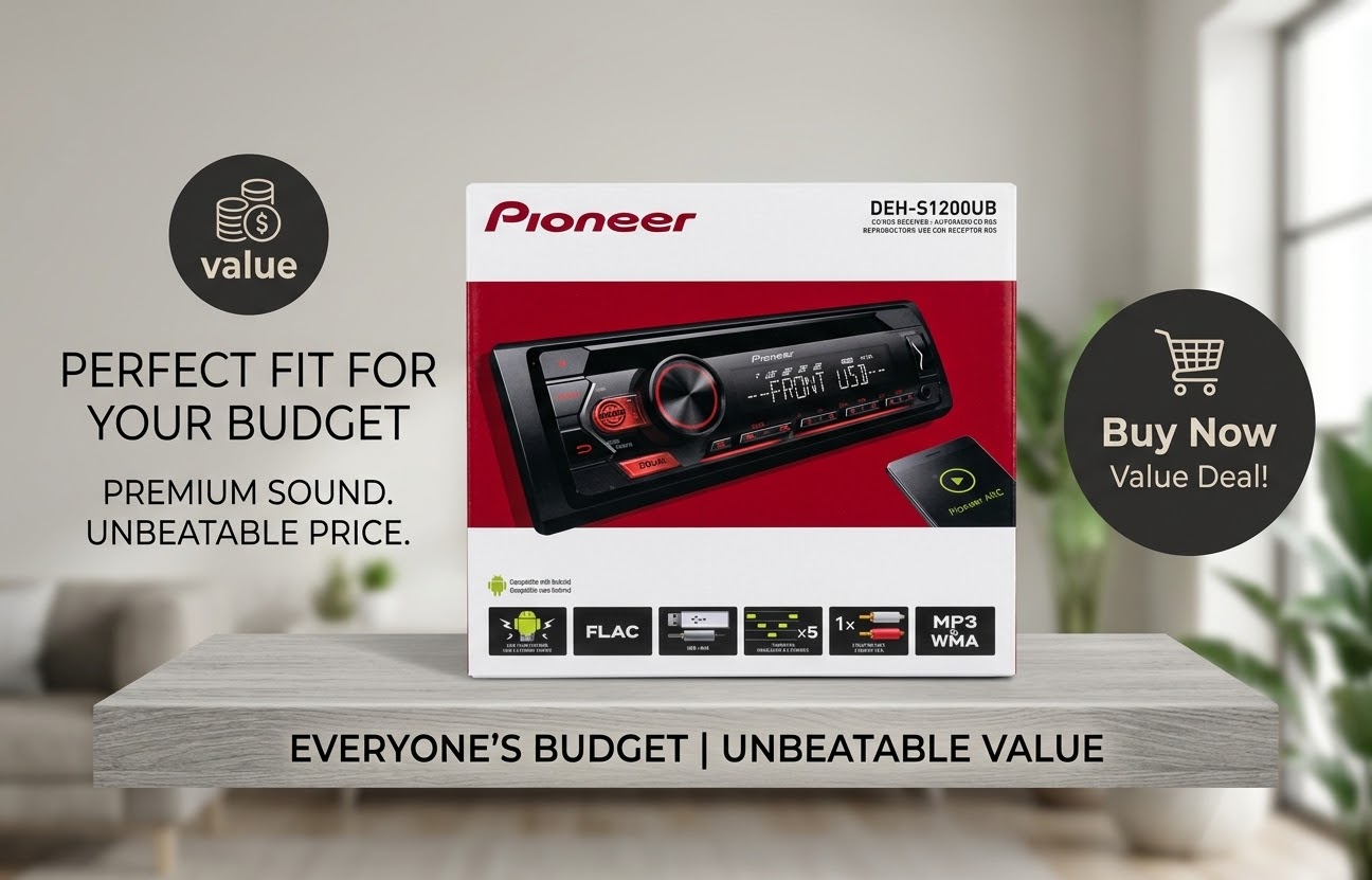 Pioneer DEH-S1200UB Single-DIN CD Receiver